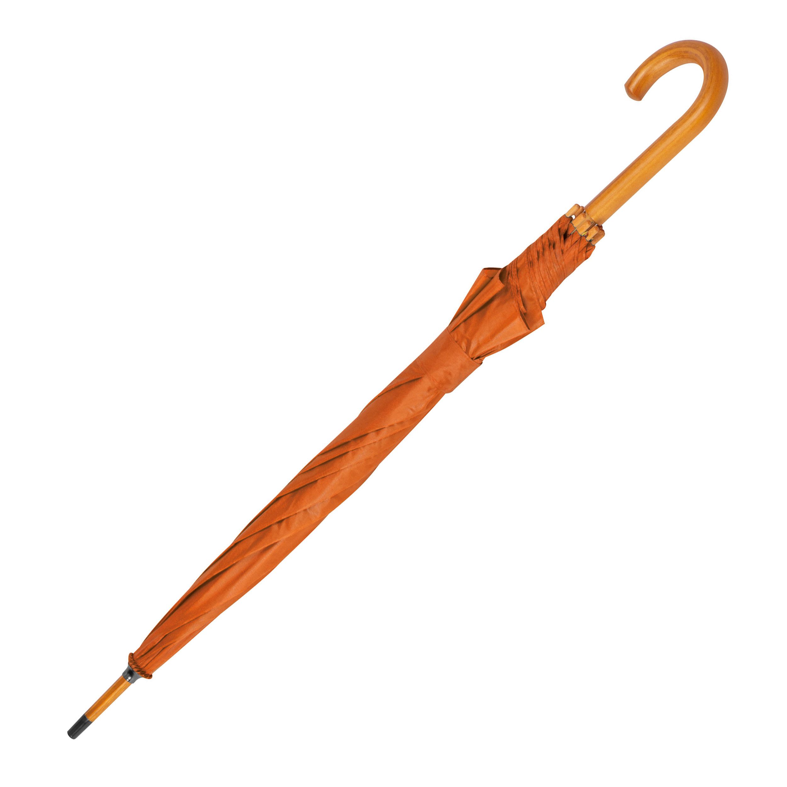 XL Holz Automatikschirm Nancy - orange-649