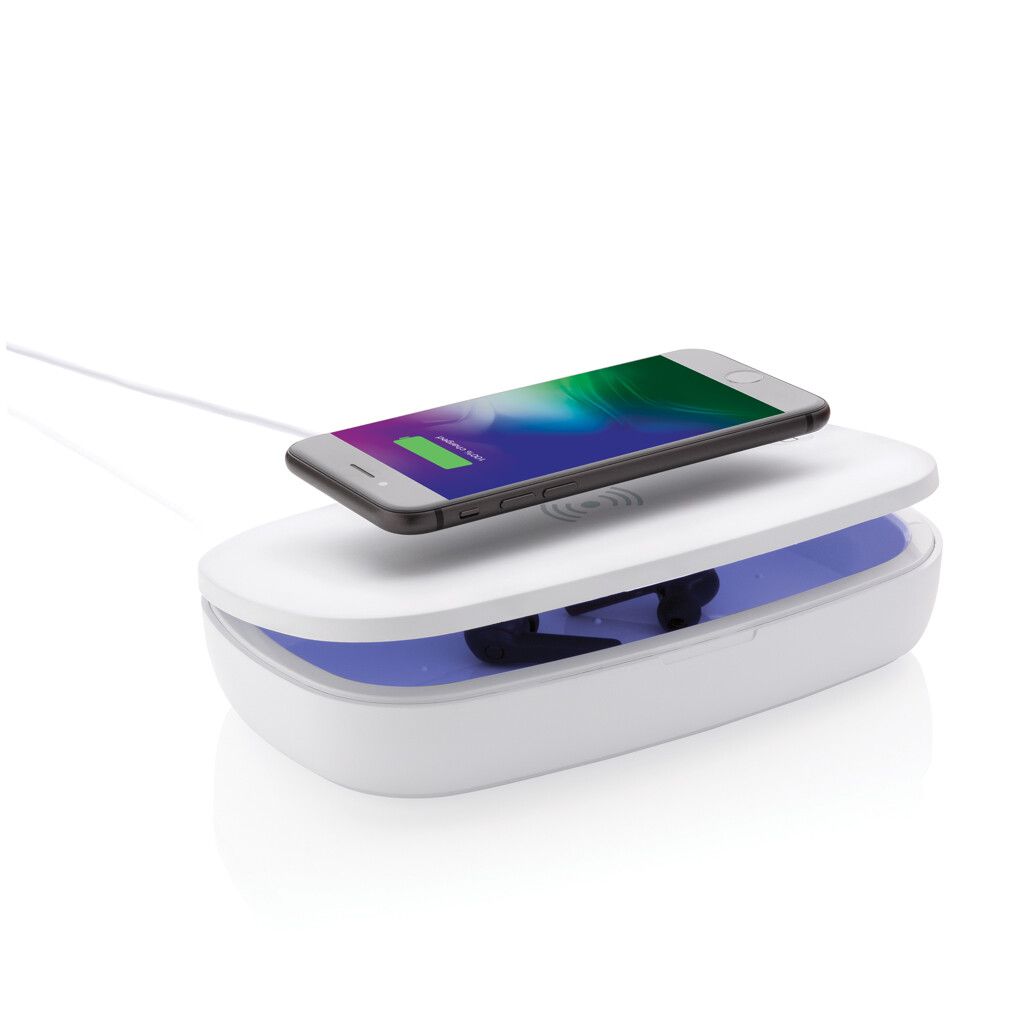 UV-C Sterilisations-Box mit 5W Wireless Charger - weiß-99