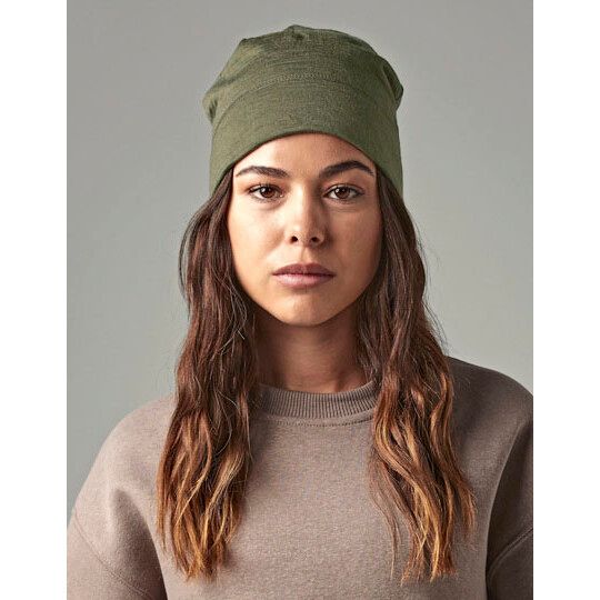 Merino Beanie - military green-446
