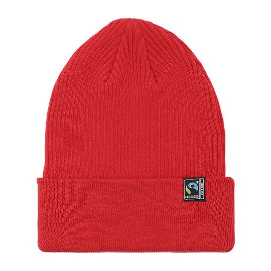Mixed Knit Beanie - red-838