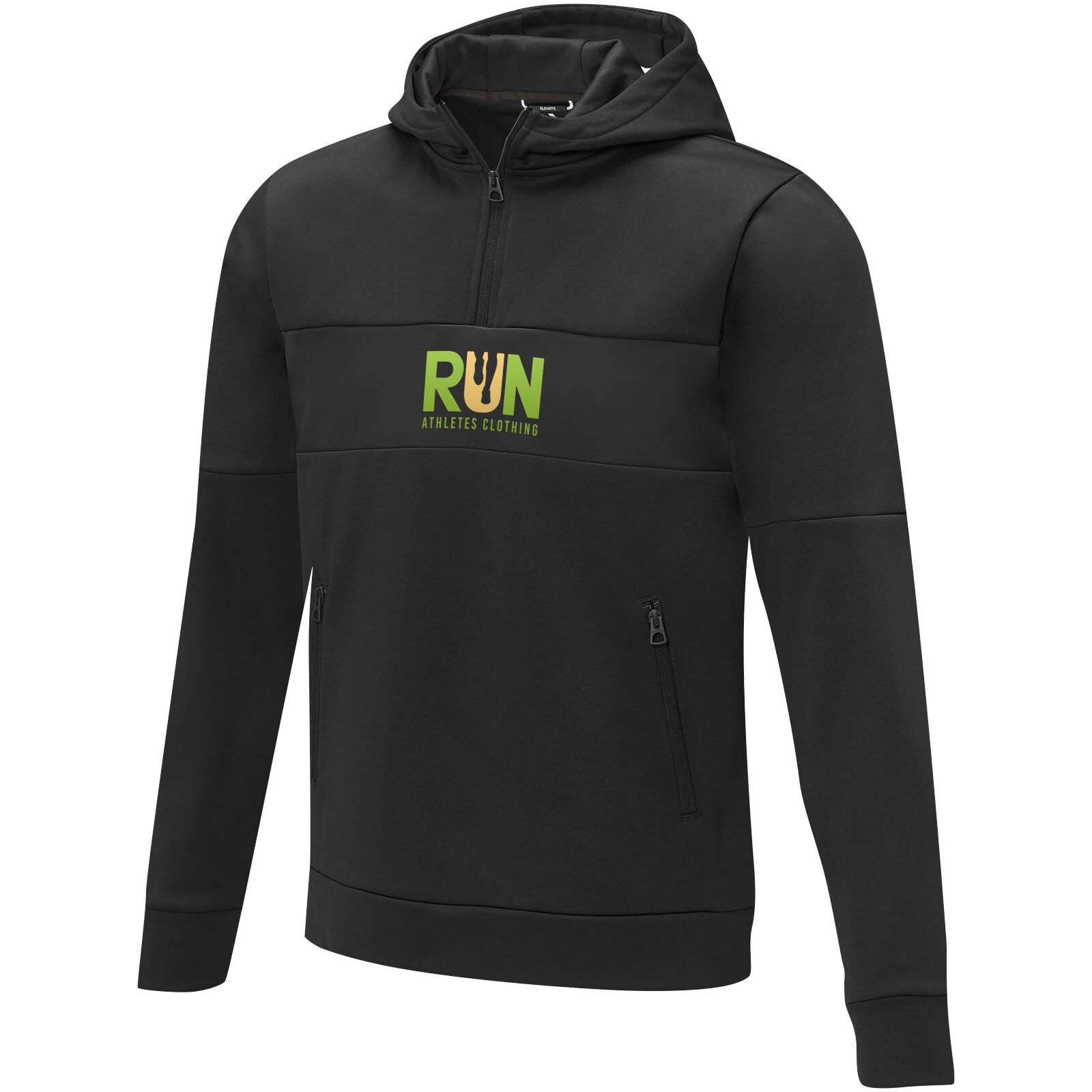 Sayan Kapuzenpullover mit halbem Reißverschluss für Herren - schwarz - XXL-645
