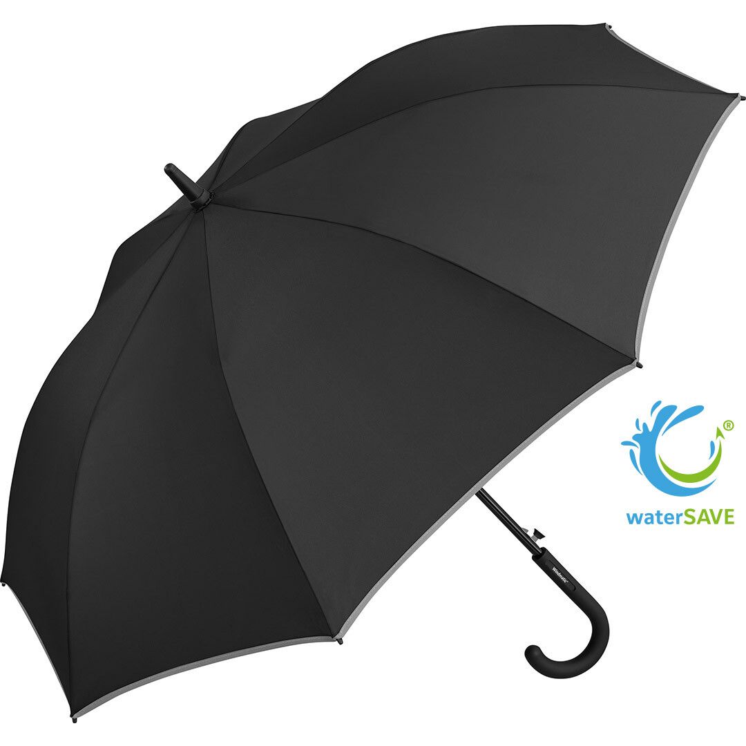 AC-Midsize-Stockschirm FARE® Windmatic® mit waterSAVE® Bezug Ø115 cm - schwarz-654