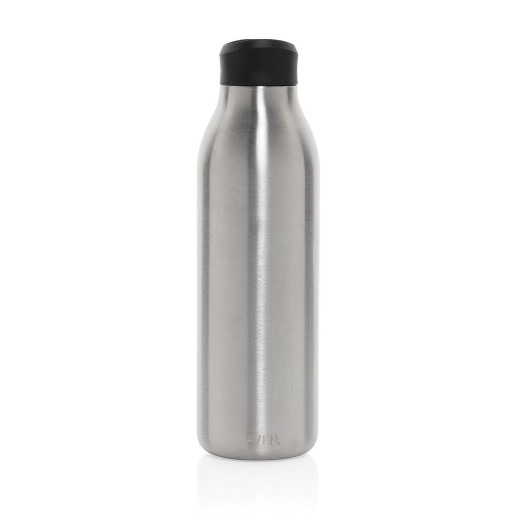 Avira Alok 360 Klick-Wasserflasche aus RCS rec. Stahl, 600ml - silber-655