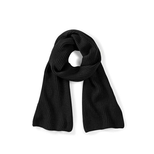 Metro Knitted Scarf - black-688