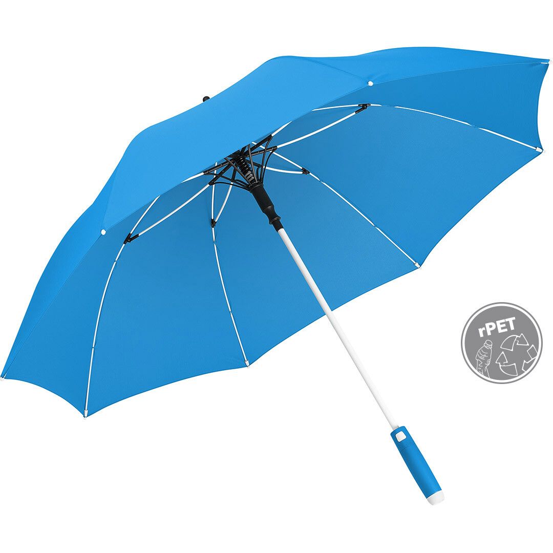 AC-Midsize-Stockschirm FARE® Whiteline Ø112 cm - cyan-281
