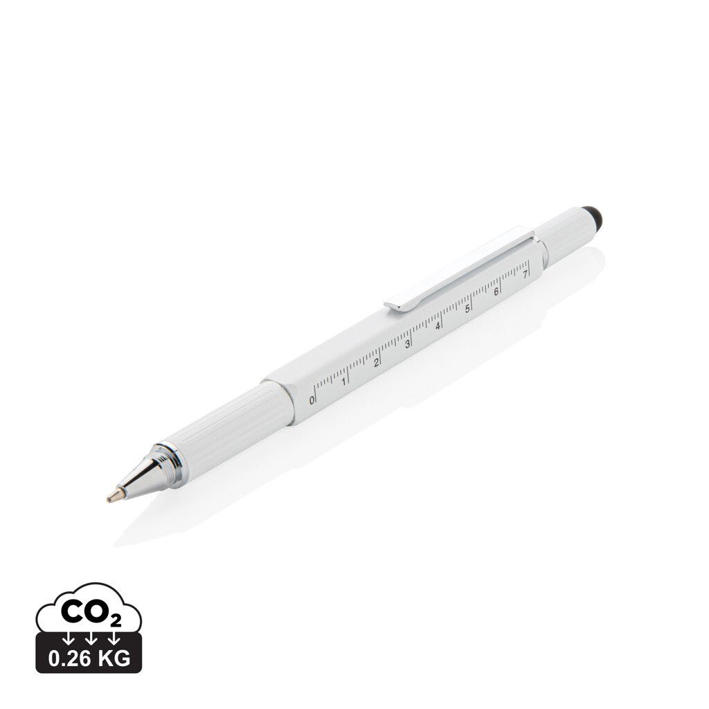 5-in-1 Aluminium Tool-Stift - weiß-392