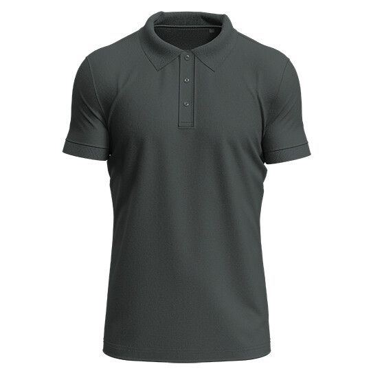 Stretch Polo - slate grey solid-752
