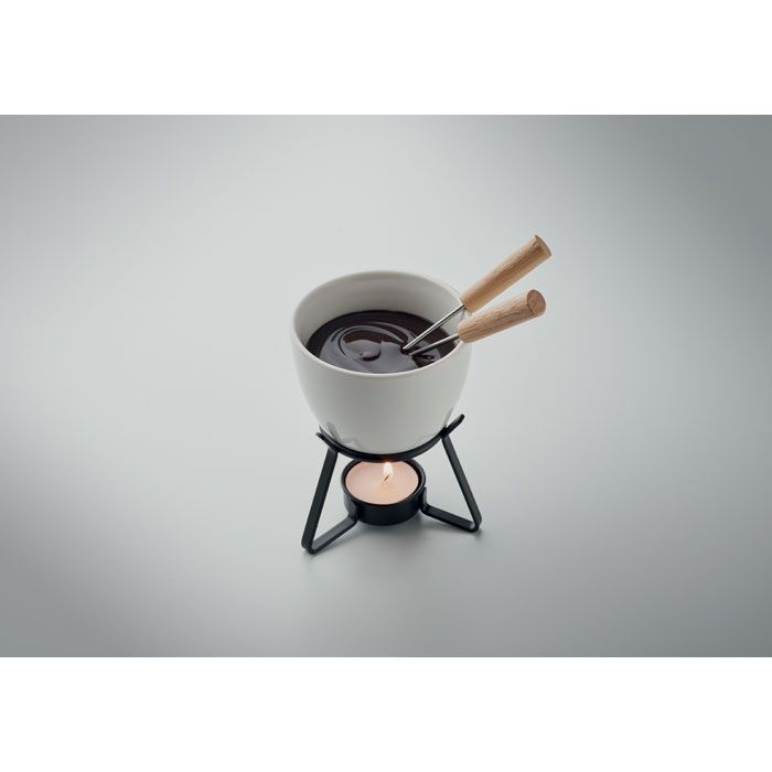 Keramik-Fondue-Set 240 ml KASE - weiß-16