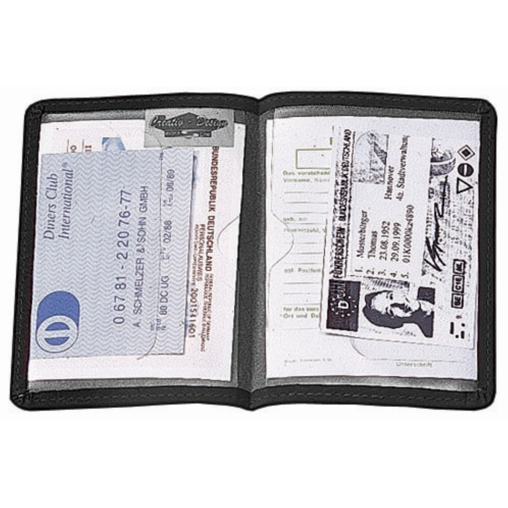 CreativDesign® Ausweistasche "Paper Label 2G" - schwarz-583