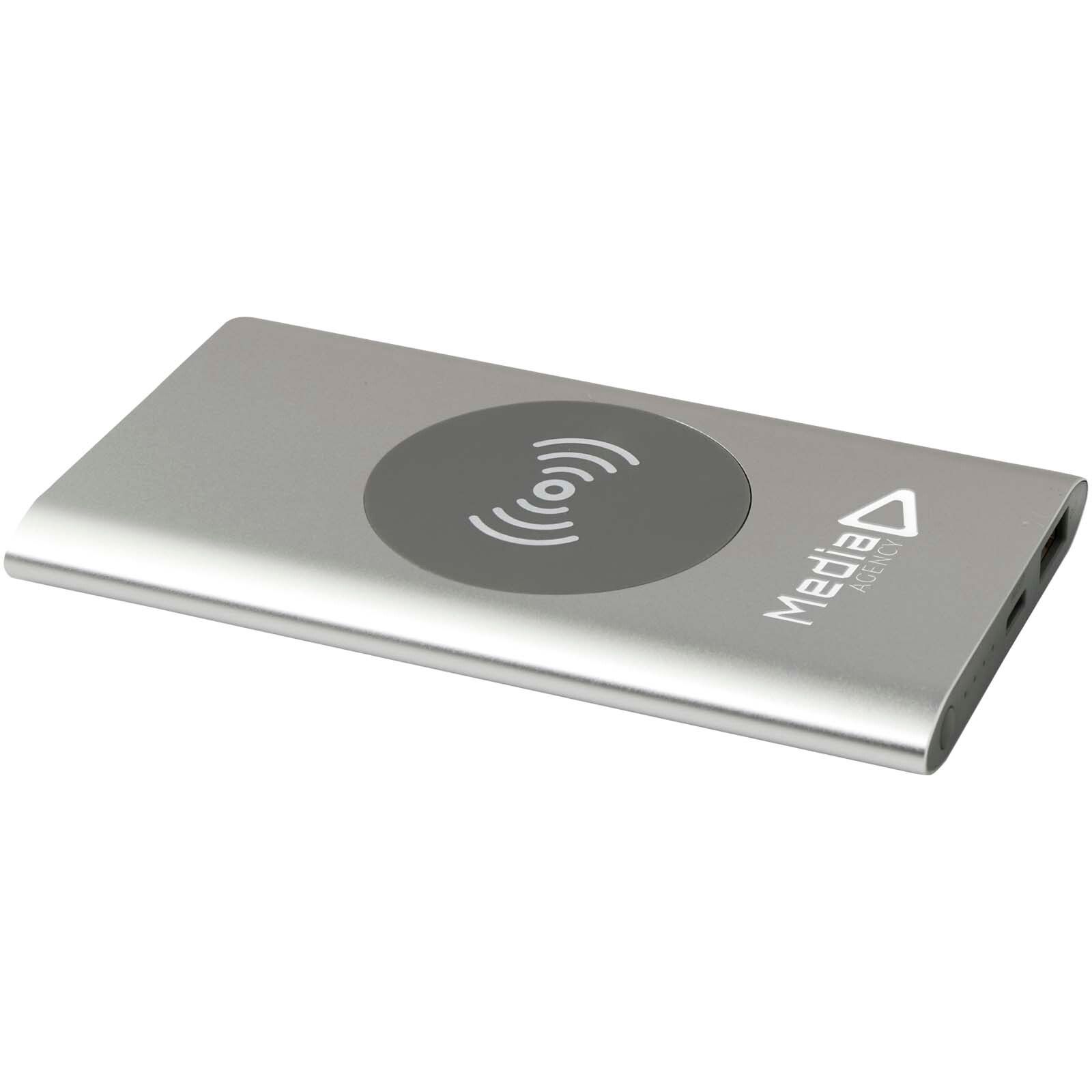 Juice 4000 mAh Typ-C kabellose Powerbank aus recyceltem Aluminium  - silber-43