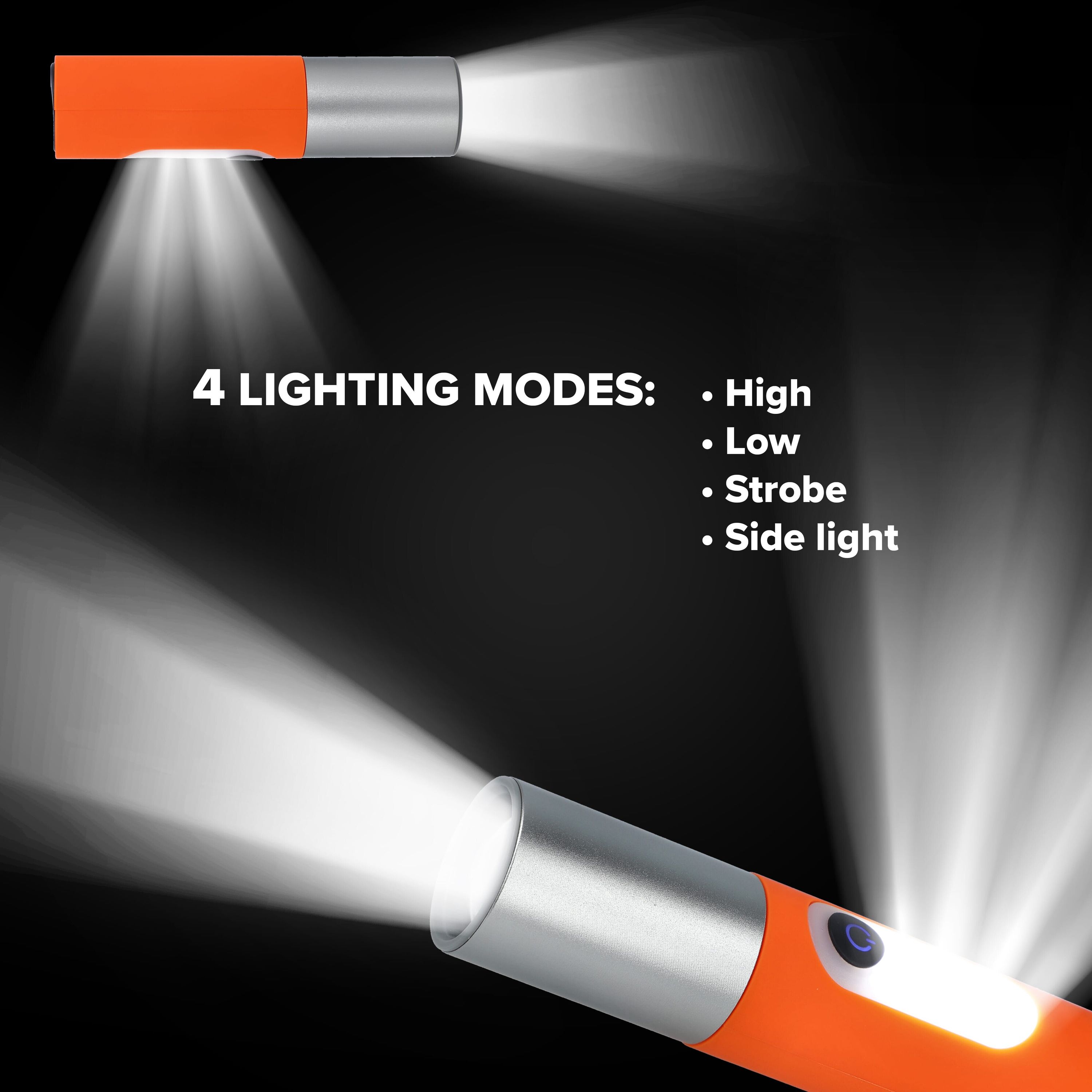 Wiederaufladbare 10-W-LED-Taschenlampe mit Zoomfunktion, 300 lm - rot-393