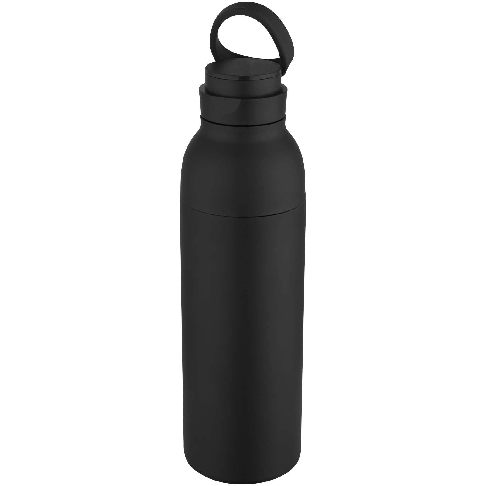 Illuminate 650 ml RCS doppelwandige Isolierflasche aus recyceltem Edelstahl - schwarz-393