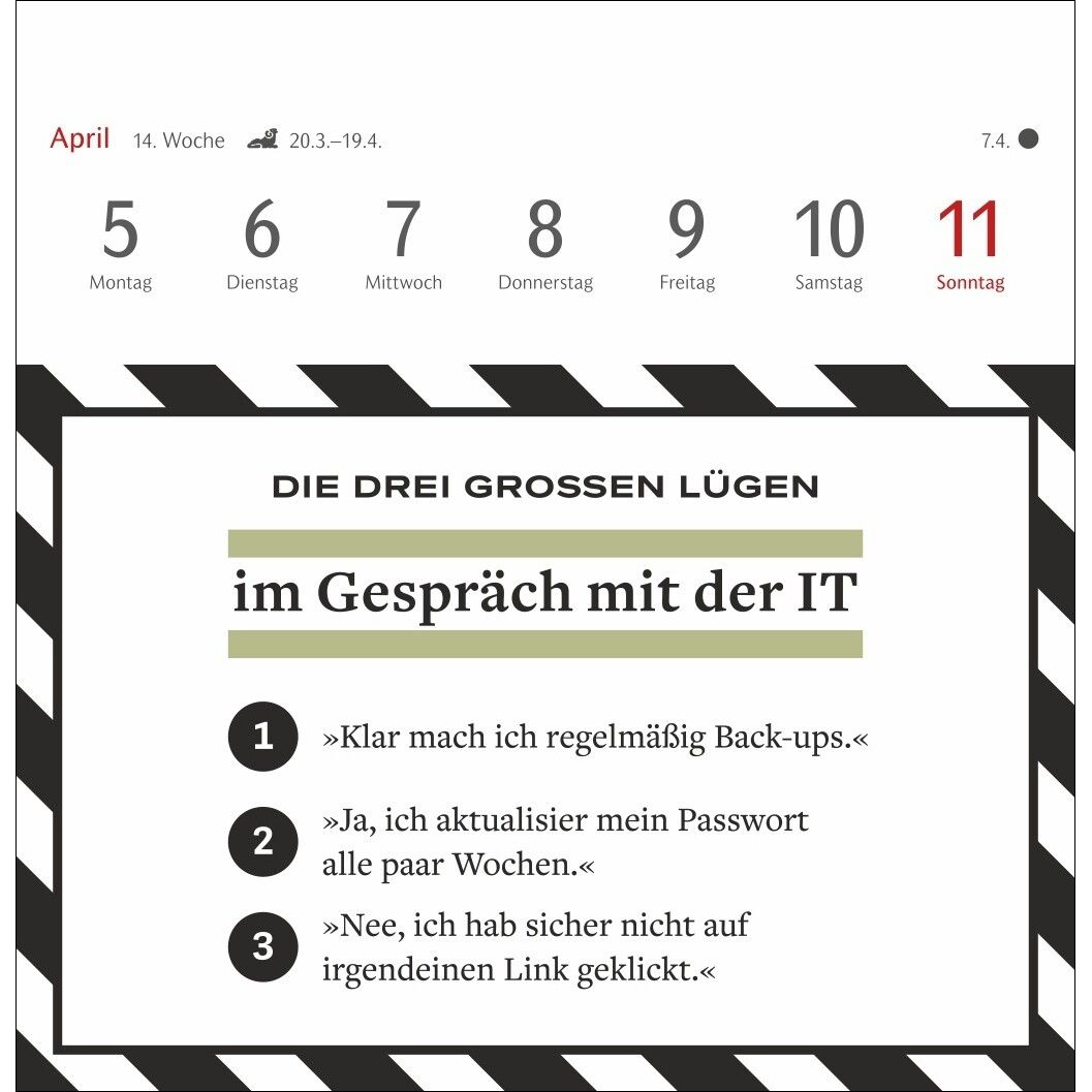 Die drei großen Lügen Premium-Postkartenkalender-862