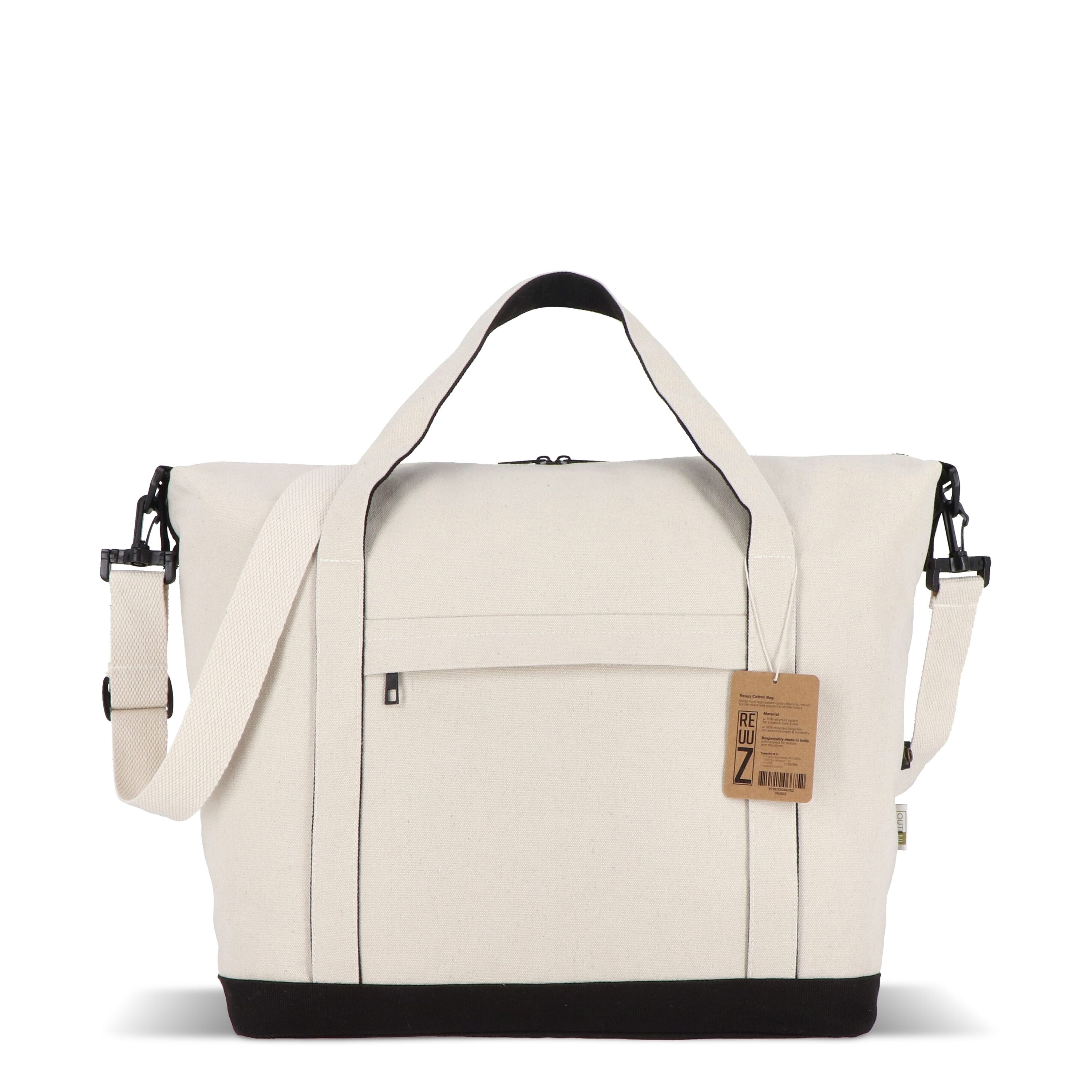 Reuuz Canvas Reisetasche - beige - schwarz-132