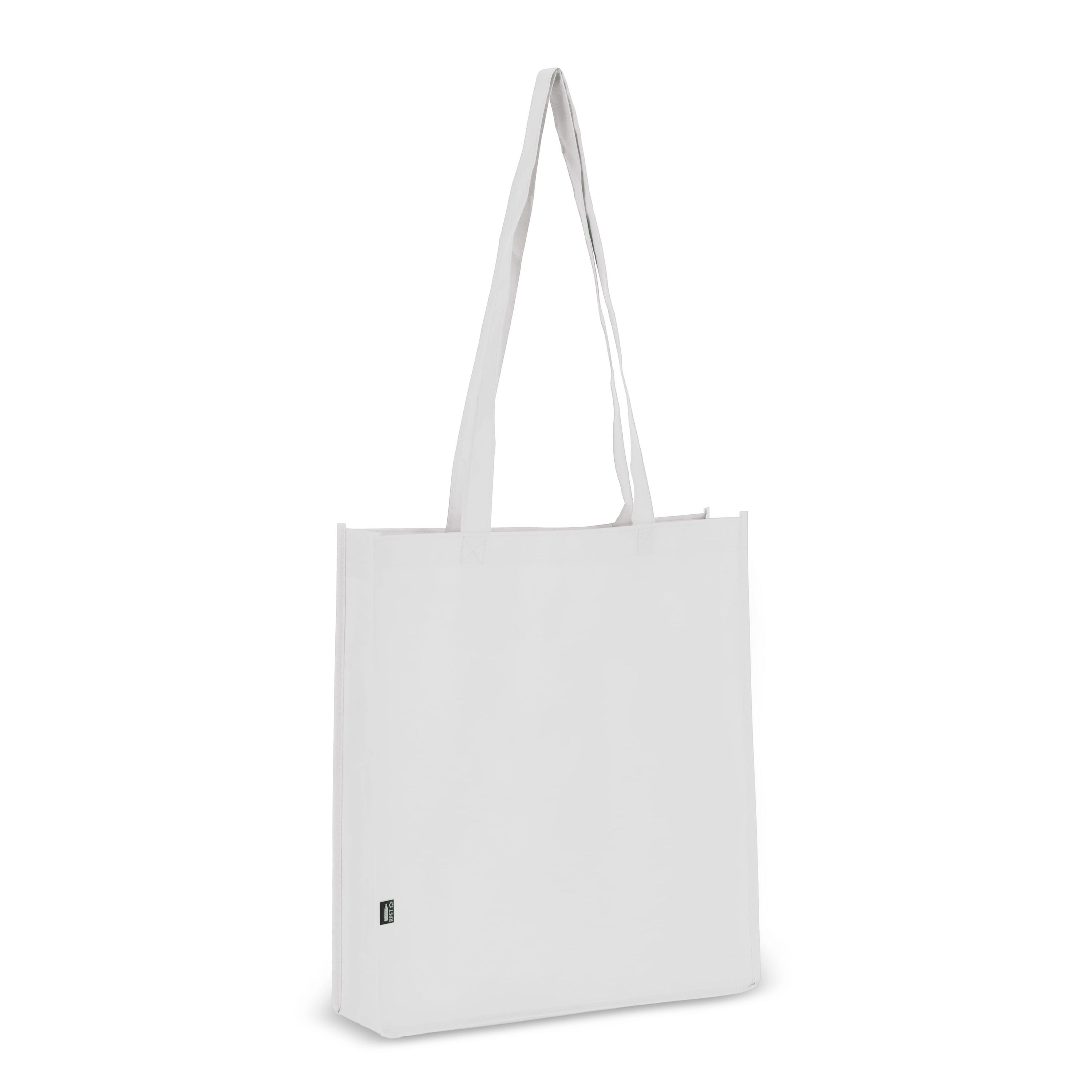 R-PET Tragetasche aus Non Woven 38 x 9 x 42cm 75g/m² - weiss-374