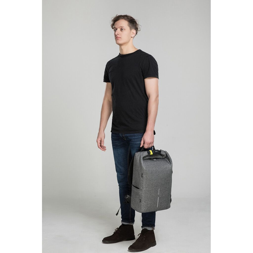 Urban schnitthemmender Anti-Diebstahl-Rucksack - grau-69