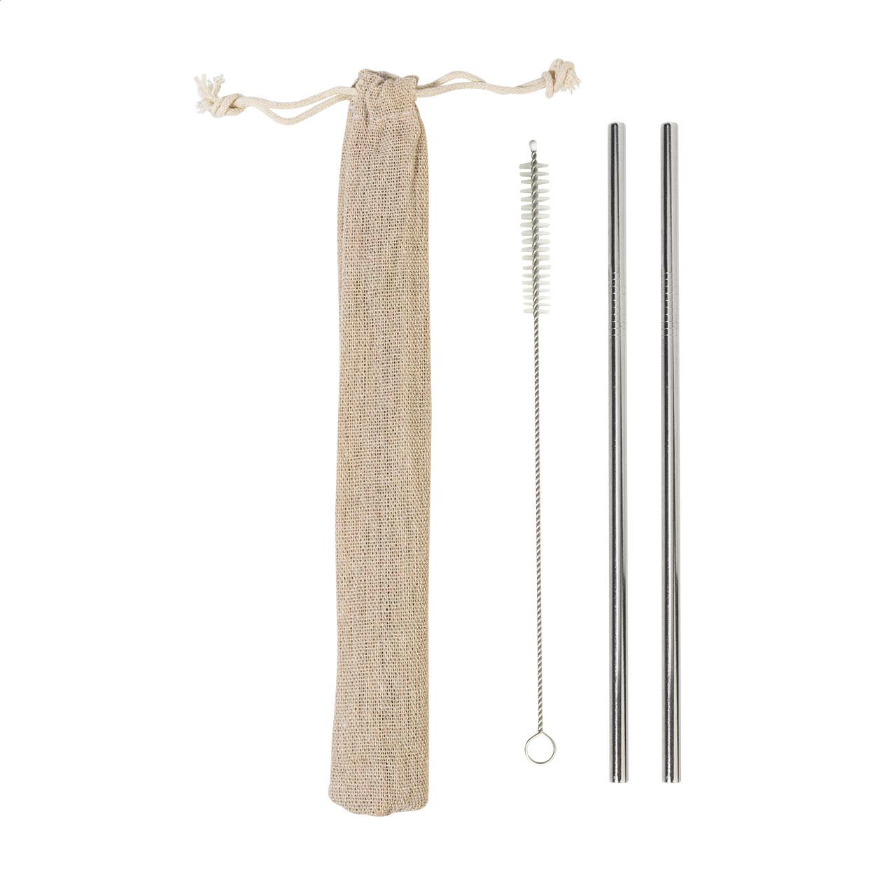 SteelSip Trinkhalm-Set - silber-279