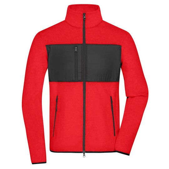 Men´s Fleece Jacket - red - black-858