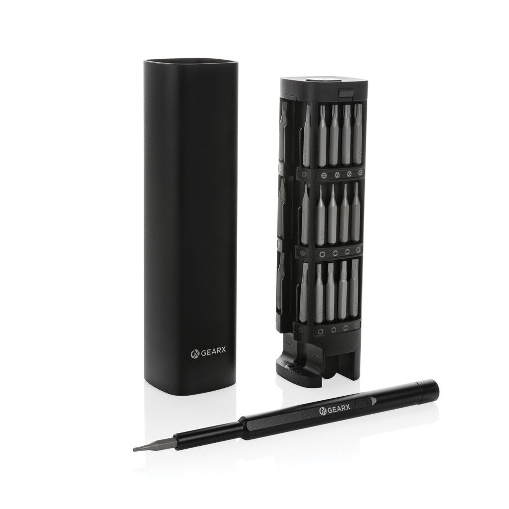 Gear X 46-tlg. Präzisions-Bit-Set aus RCS recyc. Aluminium - schwarz-597
