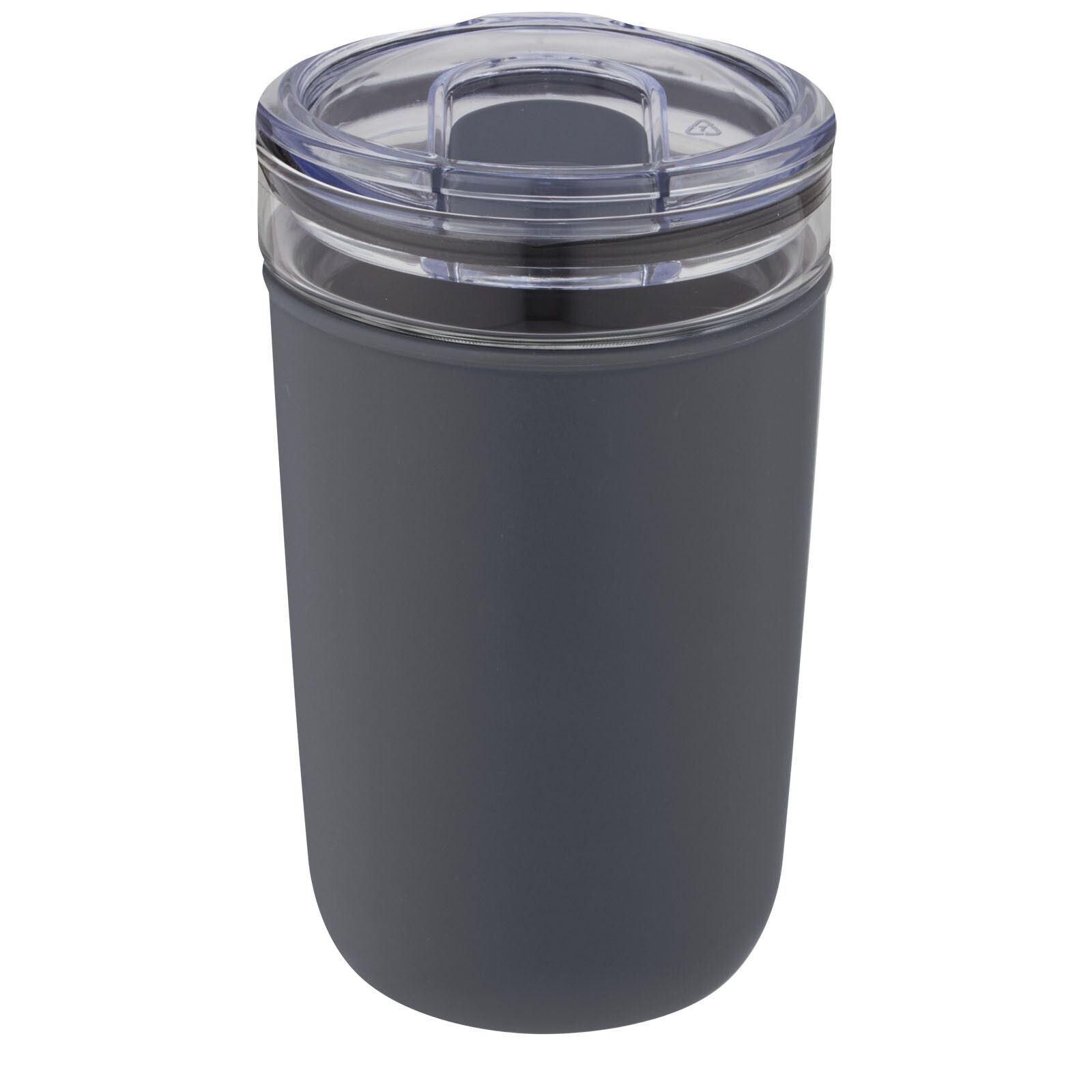 Bello 420 ml Glasbecher mit Außenwand aus recyceltem Kunststoff - grau-284