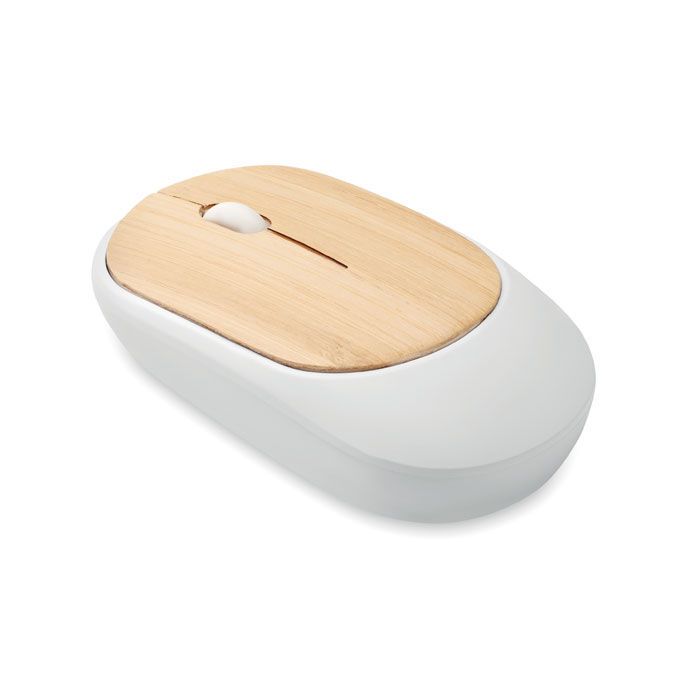 Optische Mouse Bambus CURVY BAM - weiß-711