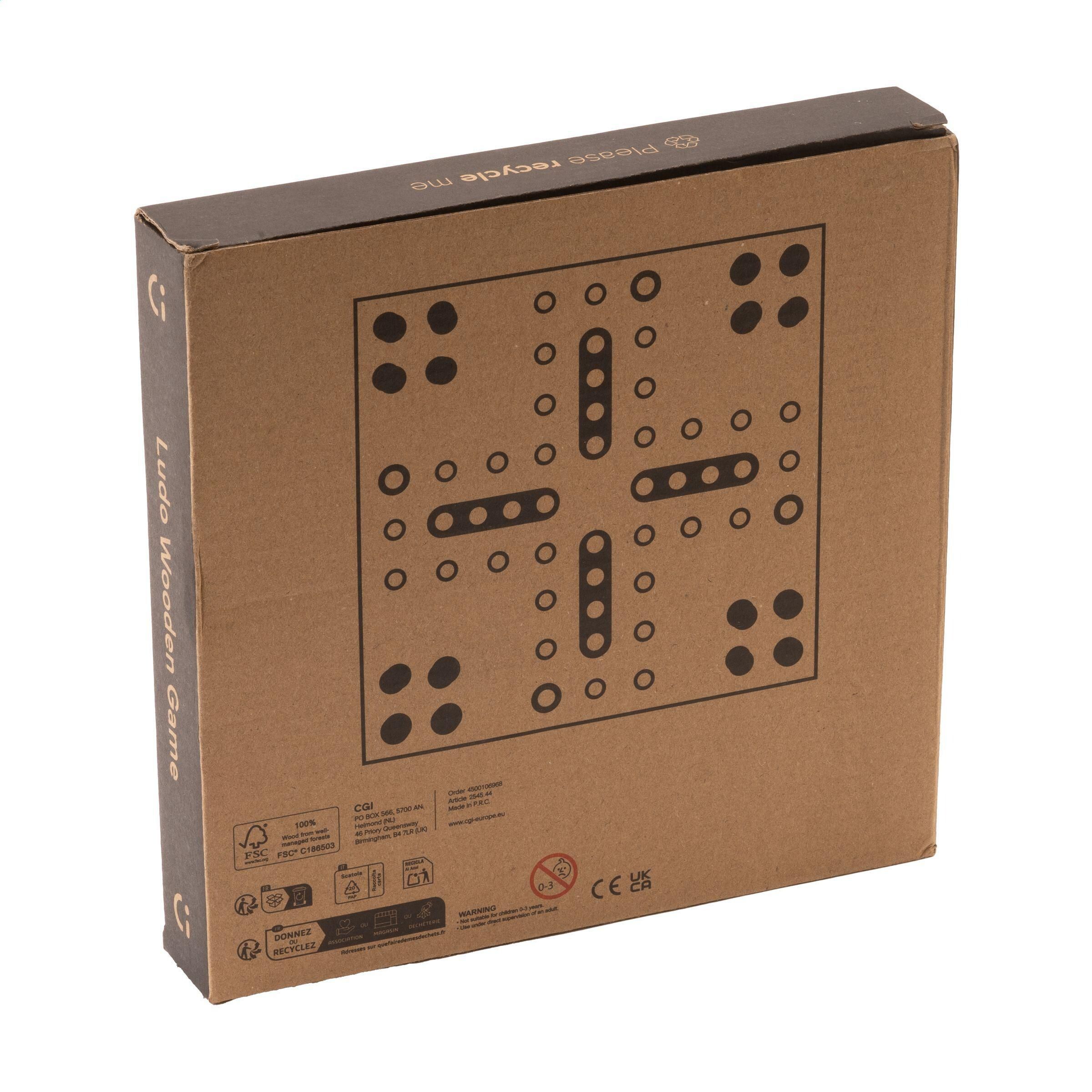 Ludo Wooden Game Spiel - holz-211