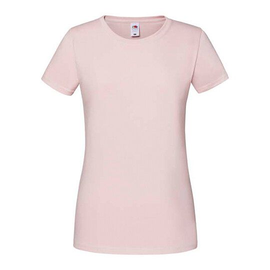 Ladies Iconic 195 Ringspun T - powder rose-346