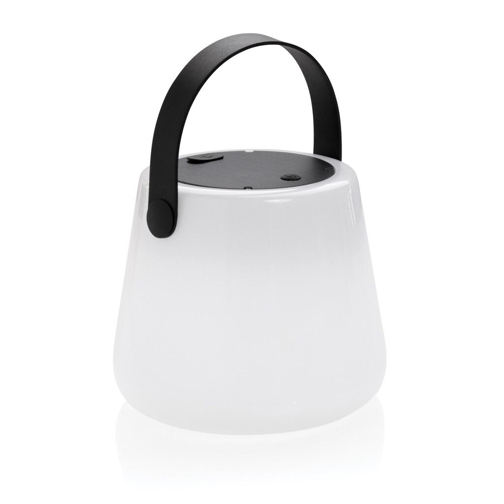 SolarGlow Außenleuchte aus RCS rec. Kunststoff mit USB-Lampe - weiß-48