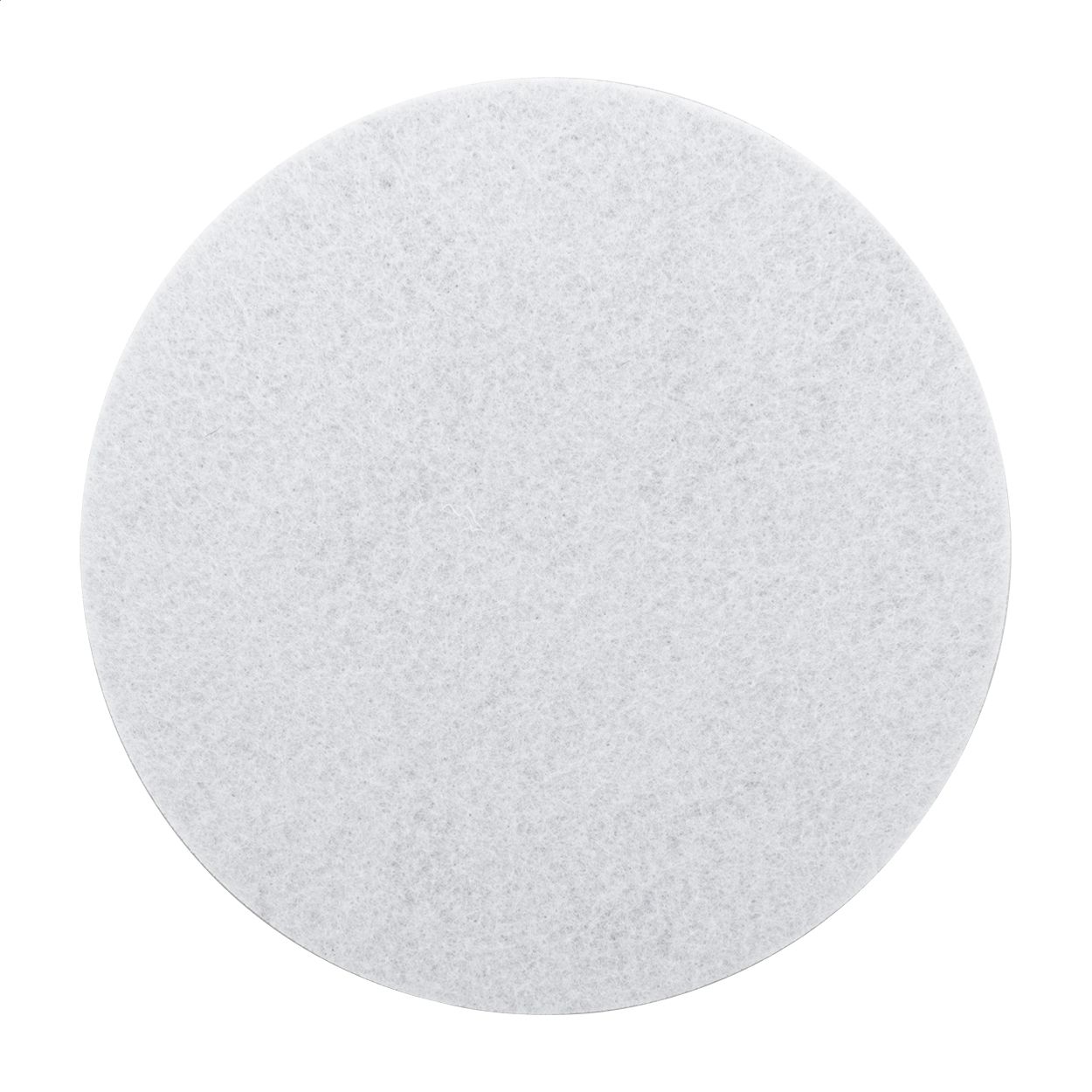 CreaFelt Drink Plus RPET-Filzuntersetzer, Kreis - weiß-416