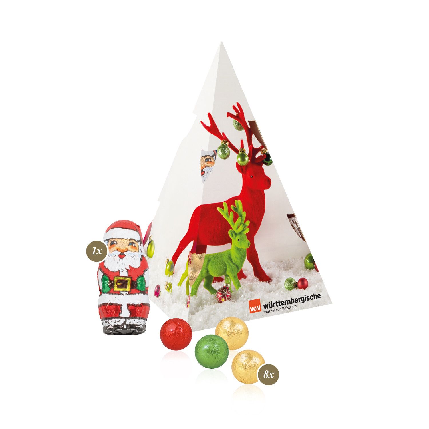 Präsent "Weihnachtsbaum" mit Fairtrade Schokolade-573