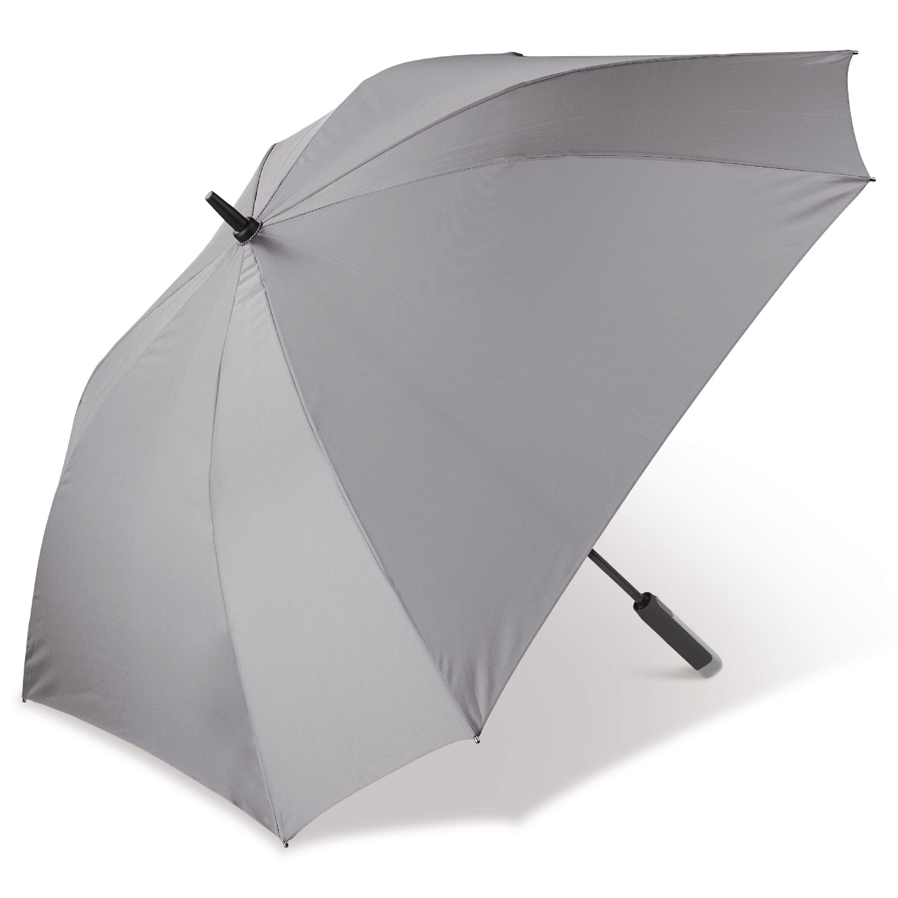 Luxus 27” quadratischer Regenschirm mit automatischer Öffnung - grau-584