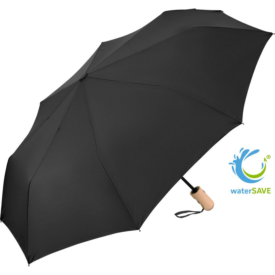 AC-Taschenschirm ÖkoBrella mit waterSAVE® Bezug Ø100 cm - schwarz-263