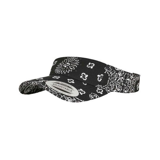 Bandana Print Visor - white - black-217