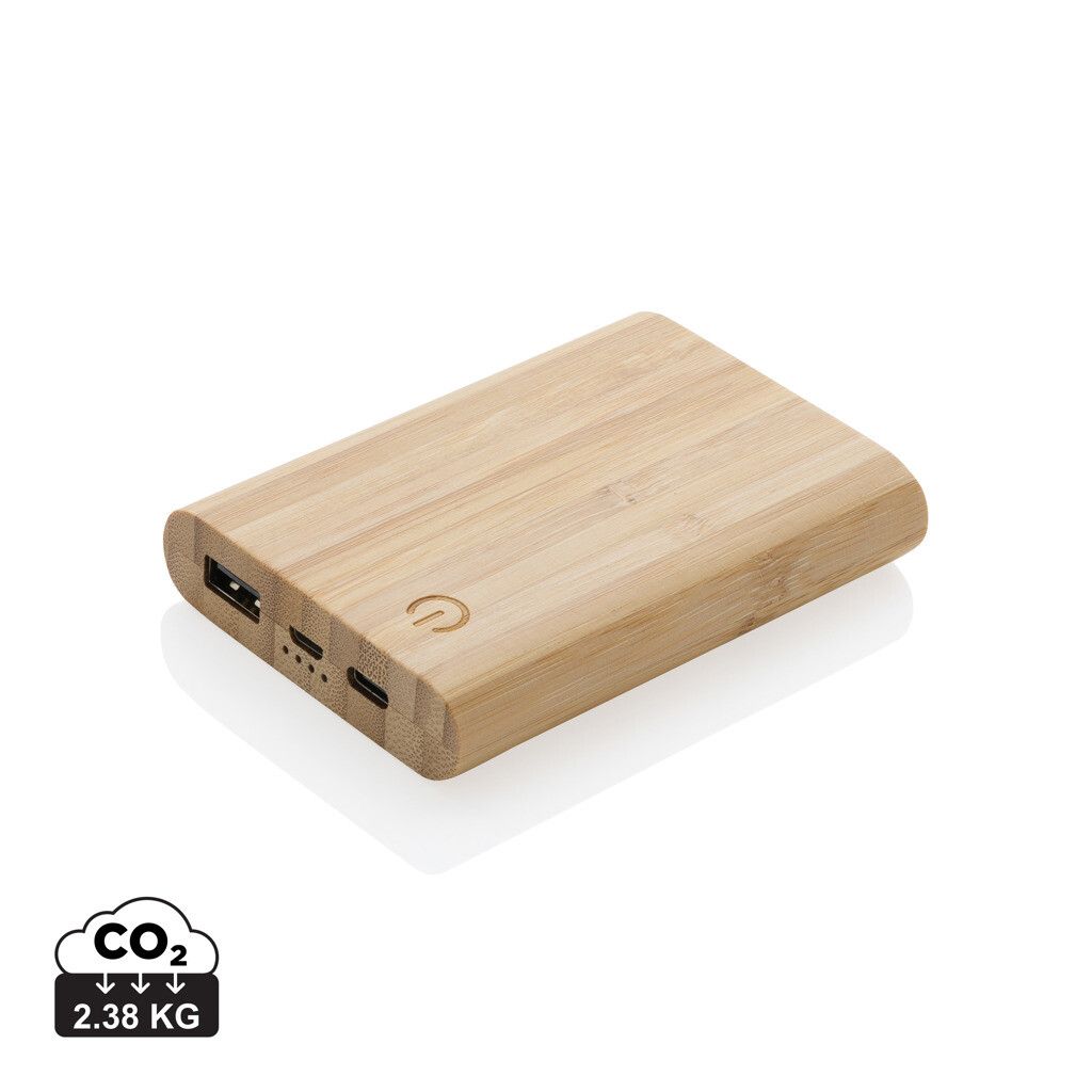 5.000mAh Bambus-Powerbank - braun-436