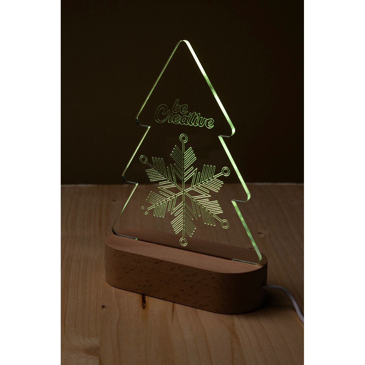 Woodify Xmas Weihnachtsbaum LED-Lichttrophäe - transparent - natur-81