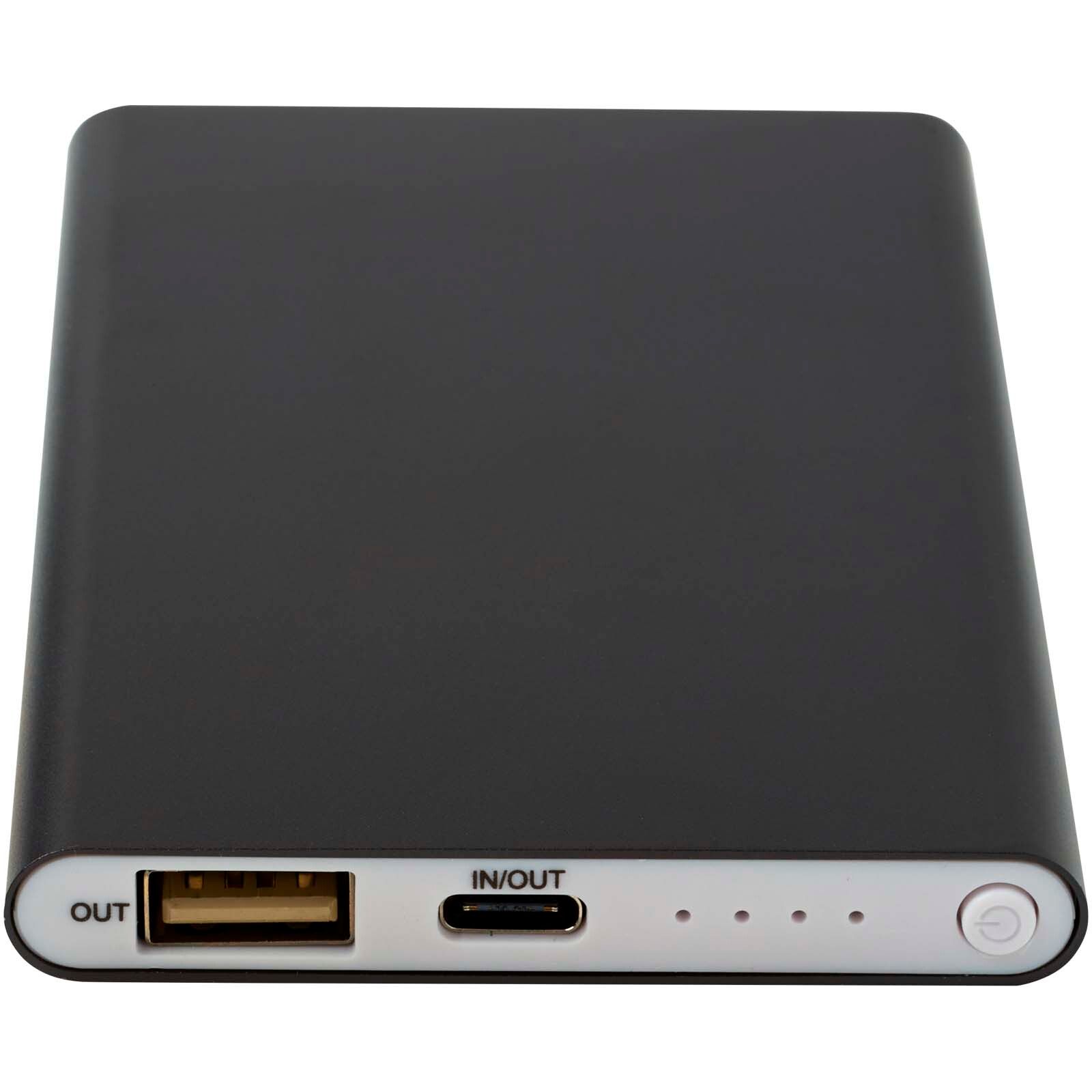 Pep 4000 mAh Type-C Powerbank aus recyceltem Aluminium  - titan-562