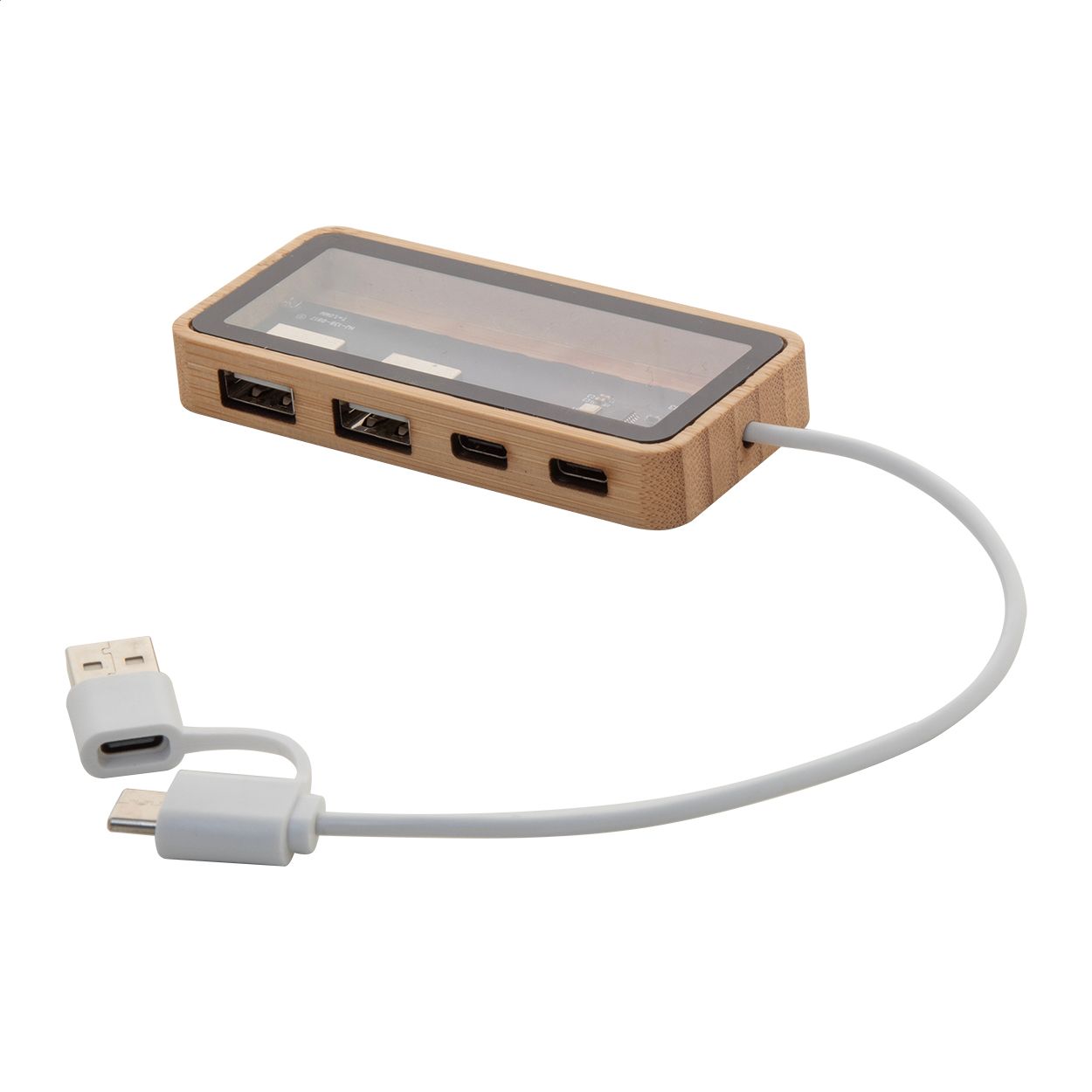 Transparenter USB-Hub SeeHub - natur - transparent-538
