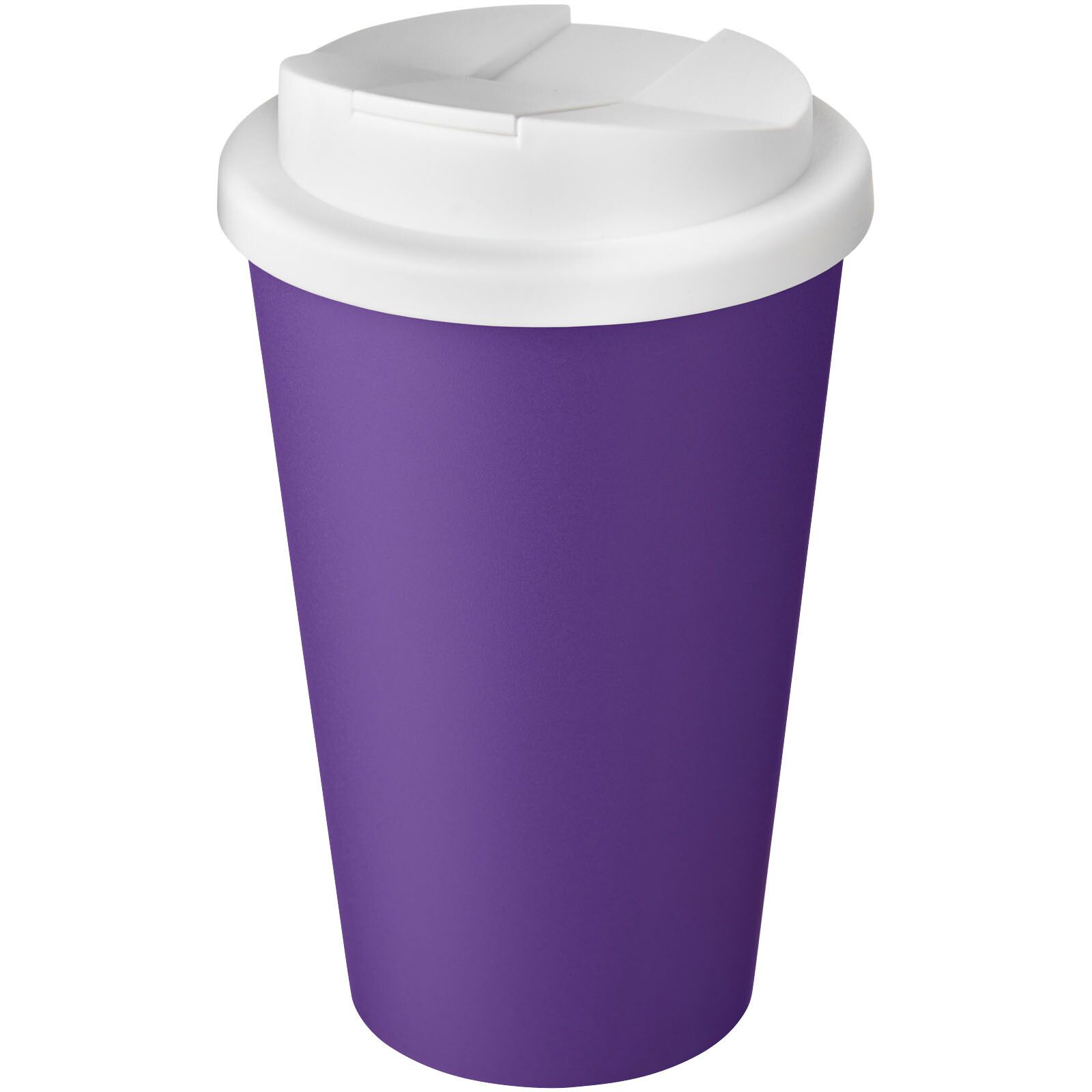 Americano Eco 350 ml recycelter Becher mit auslaufsicherem Deckel - lila -  weiss-564