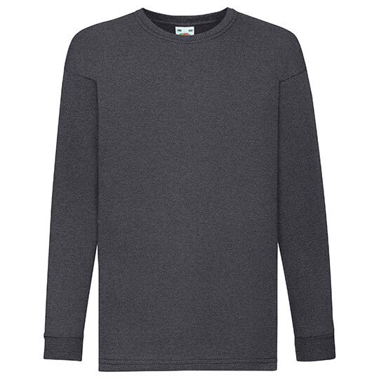 Kids´ Valueweight Long Sleeve T - dark grey heather-188