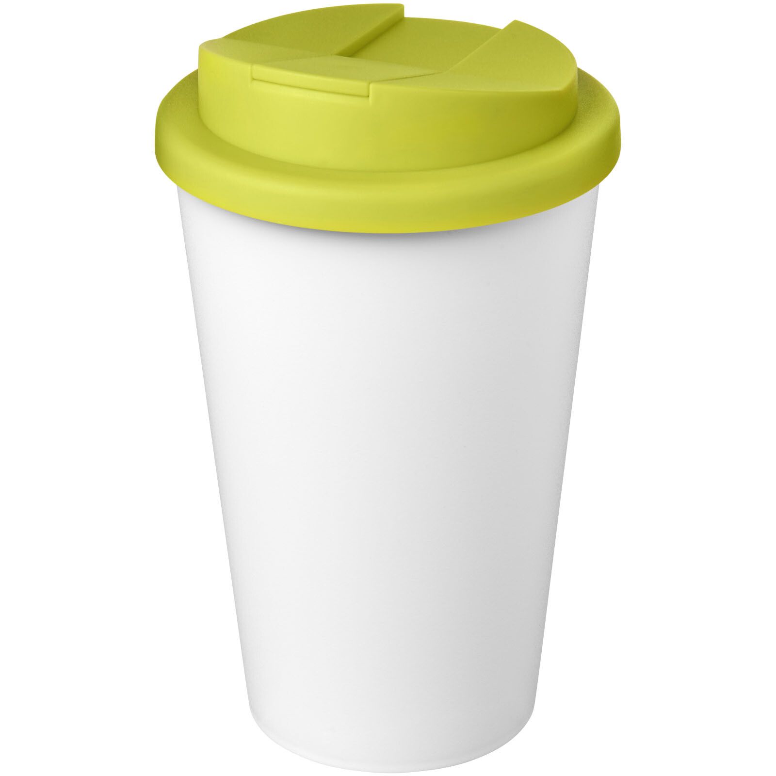 Americano Eco 350 ml recycelter Becher mit auslaufsicherem Deckel - limone -  weiss-628