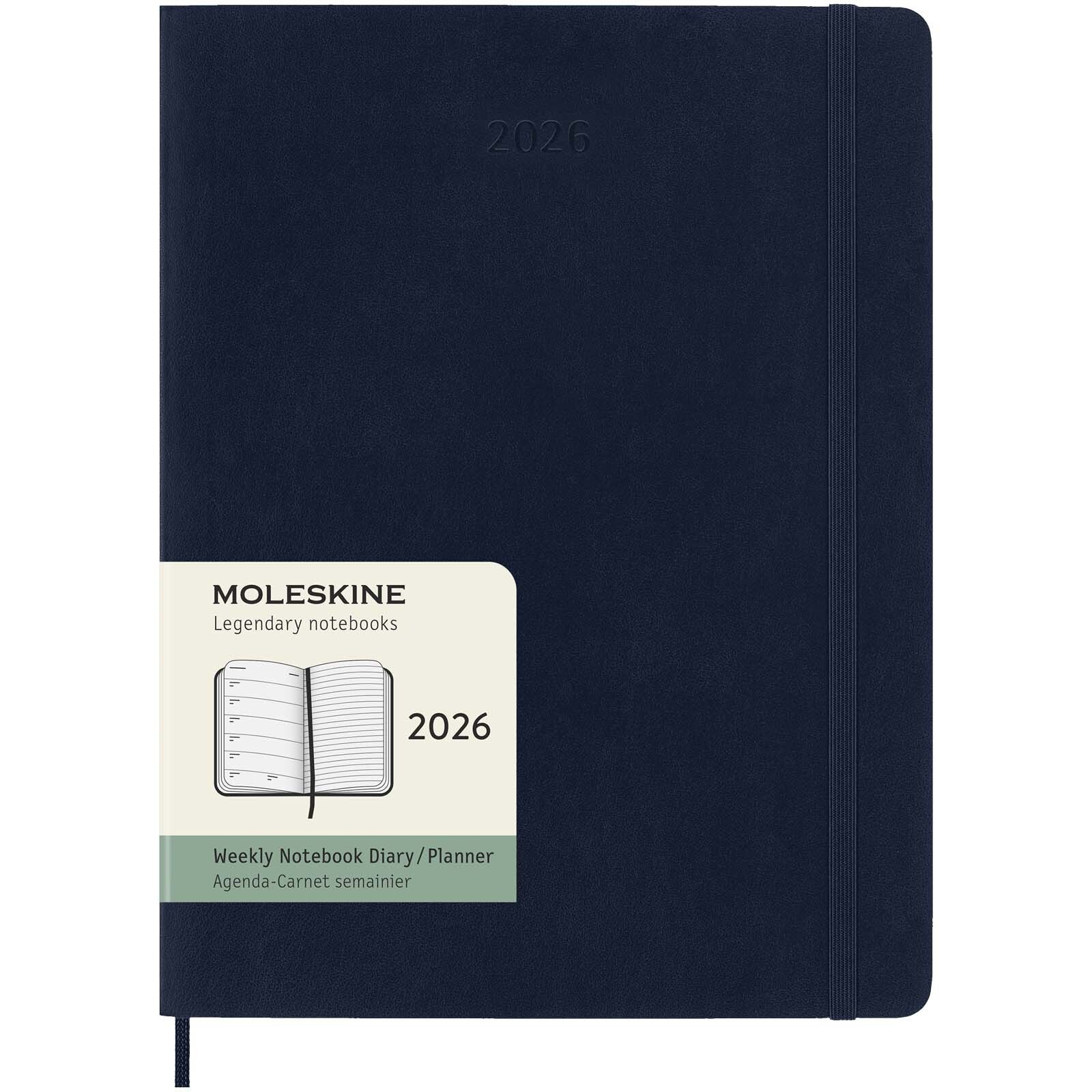 Moleskine Softcover 12 Monate Wochenkalender XL - saphir-703