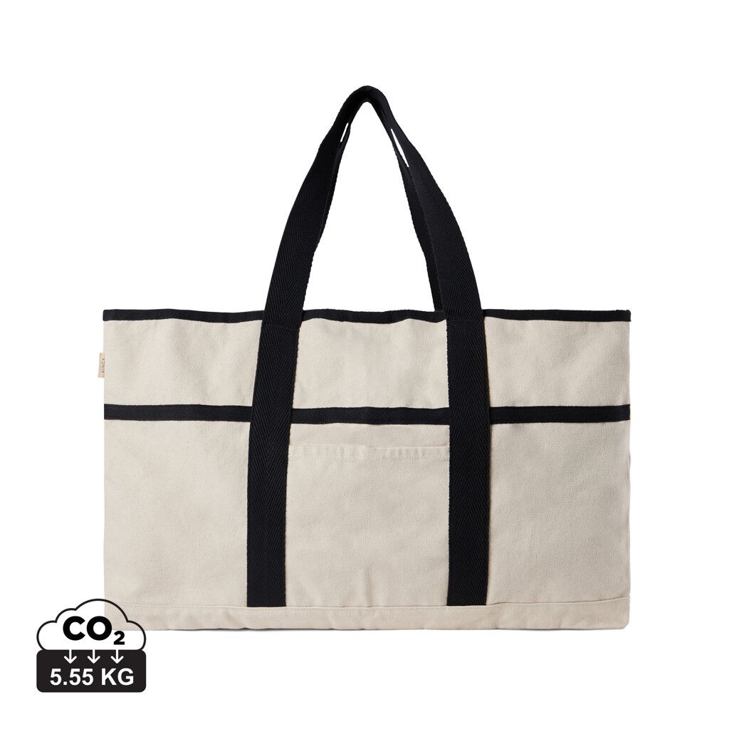 VINGA Volonne AWARE™ Strandtasche aus recyceltem Canvas - off white-251