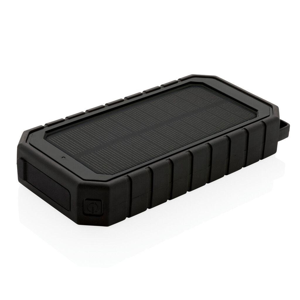 10.000 mAh Solar-Powerbank mit 10W Wireless aus RCS Plastik - schwarz-724