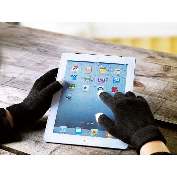 Handschuhe mit Touch-Funktion um auch mit Handschuhen ein Tablett bedienen zu können.