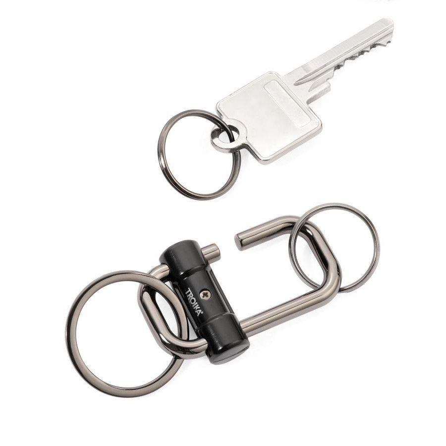 Troika Schlüsselanhänger 2-WAY KEY - gunmetal - schwarz-768