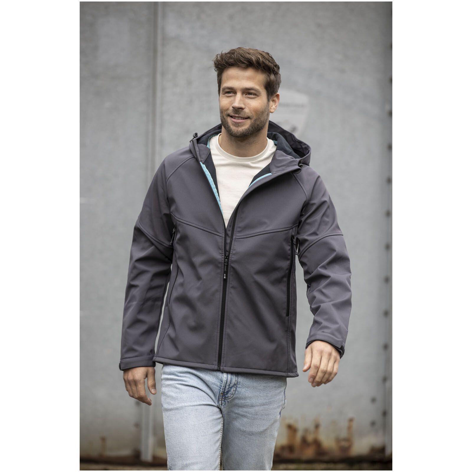 Coltan Softshelljacke aus recyceltem Material für Herren - schwarz - XL-172