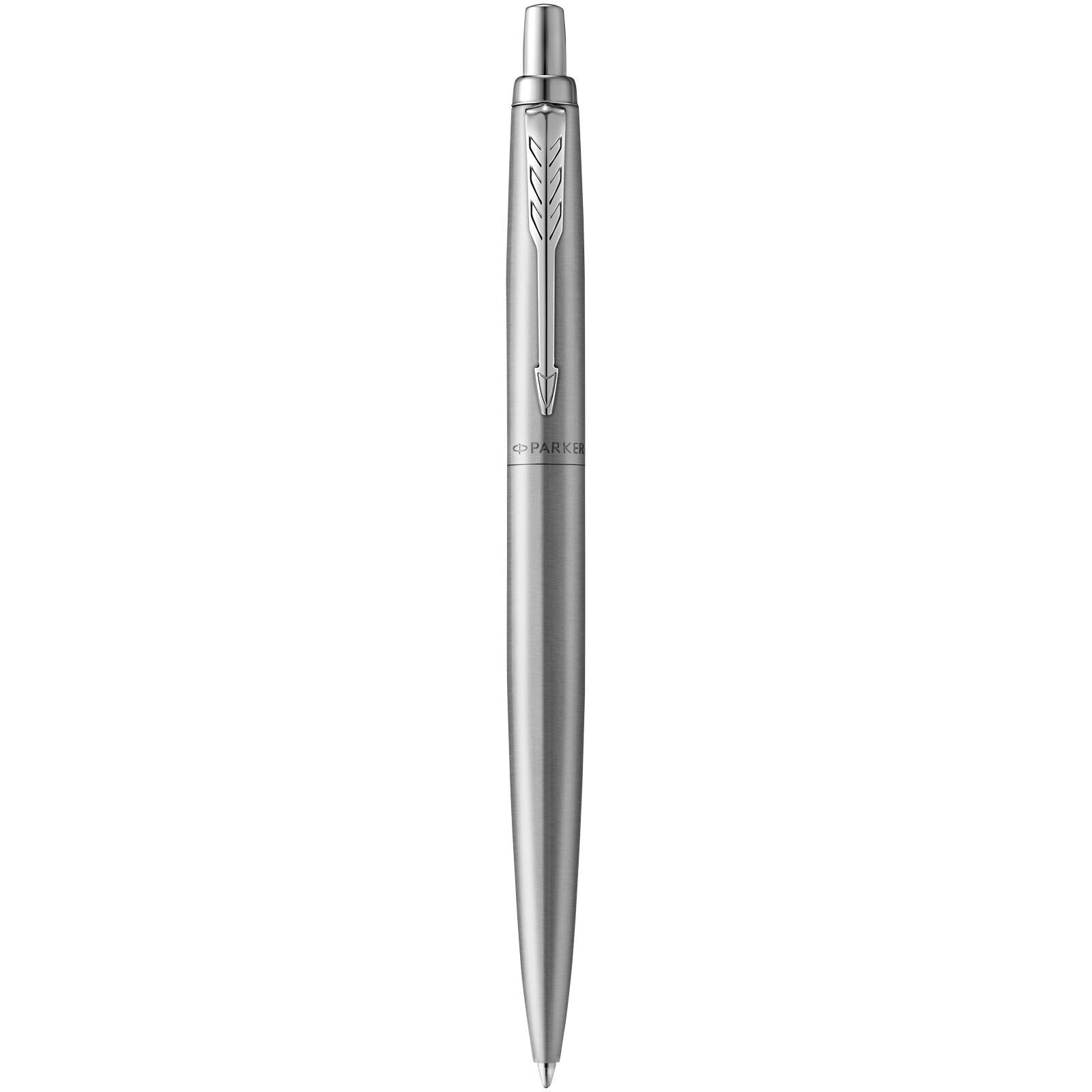 Parker Jotter einfarbiger XL Kugelschreiber (blaue Mine) - edelstahl grau-51