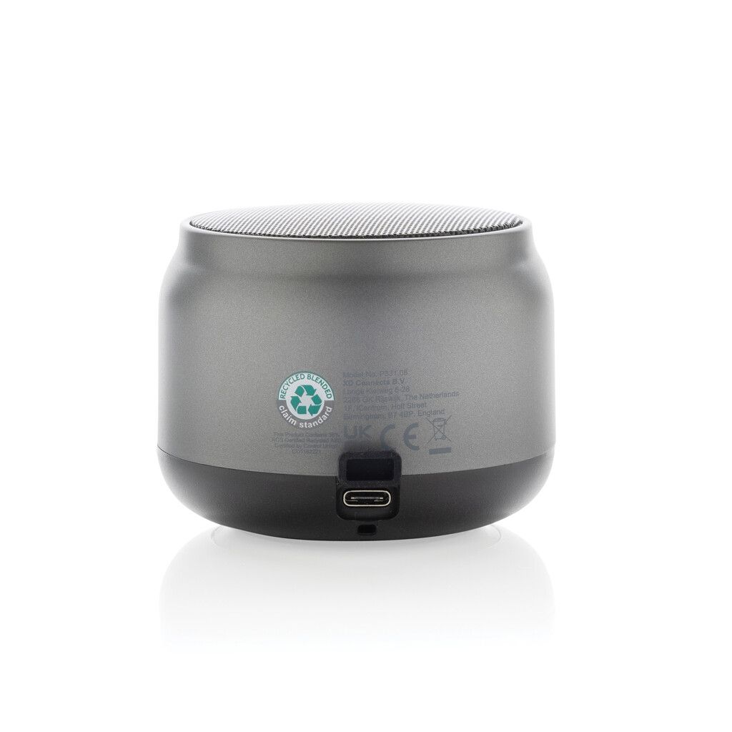BeatBuddy 3W-Lautsprecher aus RCS recyceltem ABS - grau-164