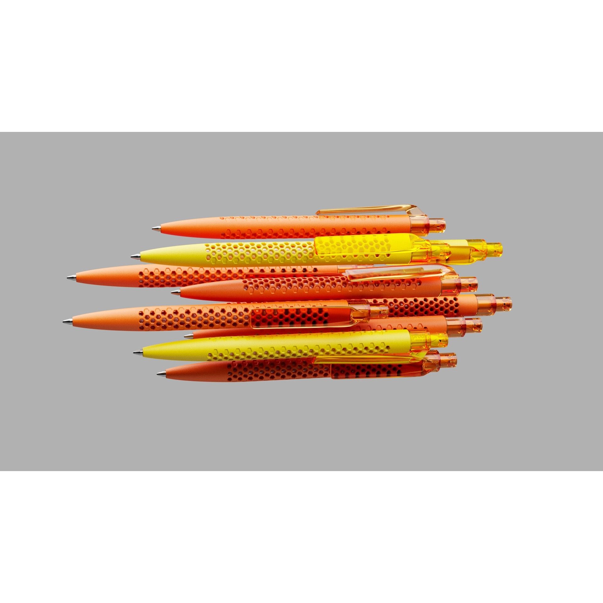 prodir QS40 PMS Push Kugelschreiber Metall-Clip - yellow green-1