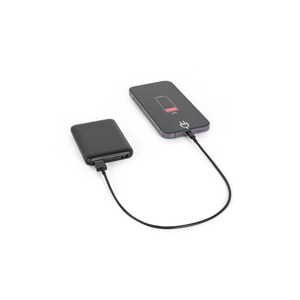 LEAKEY 5 Powerbank 5'000 mAh aus recyceltem ABS (100% rABS) - schwarz-669